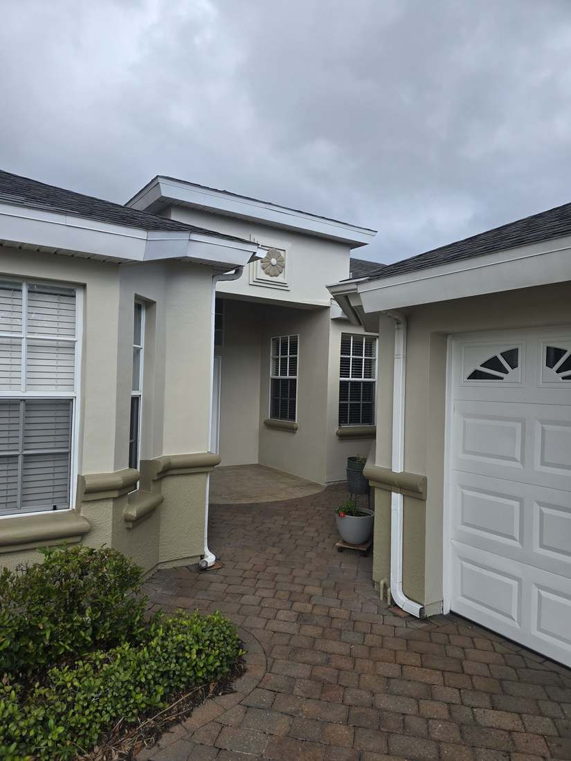 Repainted home with navy front door